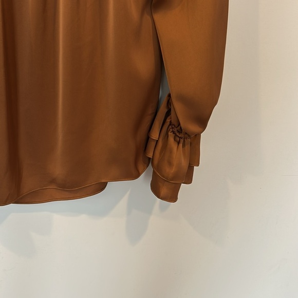 Ramy Brook Murphy Off Shoulder Satin Top in Copper - Picture 8 of 12